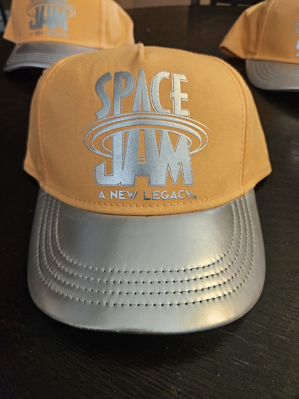 Space Jam Kids Snapback Hat in Orange and Silver 2/3